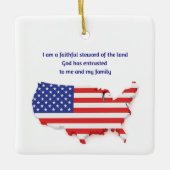 Faithful Steward of USA - Square  Keramisch Ornament (Voorkant)