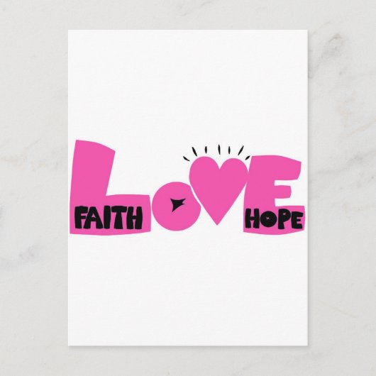 FAITHHOPELOVE BRIEFKAART (Voorkant)