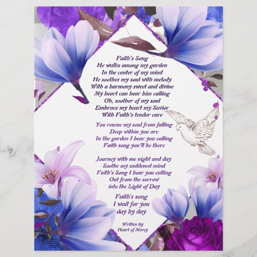 Faith's Song Personaized Briefpapier (Voorkant)