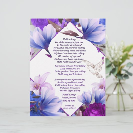 Faith's Song Personaized Briefpapier (Staand voorkant)