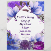 Faith's Song Personaized Briefpapier (Achterkant)