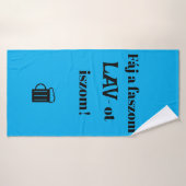 Fáj a faszom LAV-ot iszom! kék törülköző Badhanddoek (Badhanddoek)