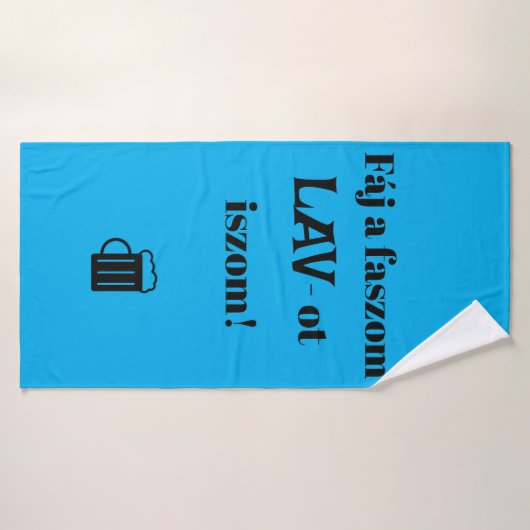 Fáj a faszom LAV-ot iszom! kék törülköző Badhanddoek (Badhanddoek)
