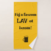 Fáj a faszom LAV-ot iszom! sárga törülköző Badhanddoek (Badhanddoek)