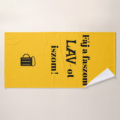 Fáj a faszom LAV-ot iszom! sárga törülköző Badhanddoek (Badhanddoek)