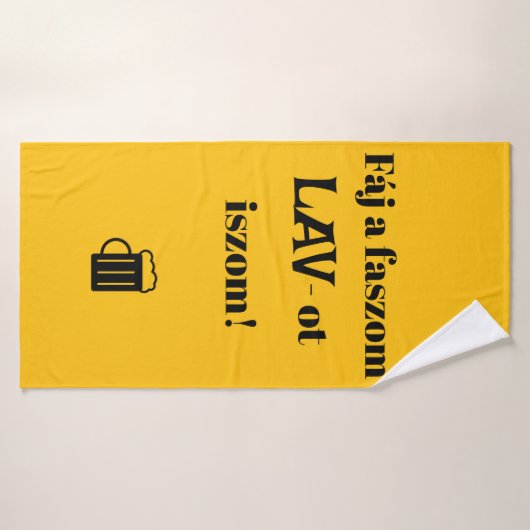 Fáj a faszom LAV-ot iszom! sárga törülköző Badhanddoek (Badhanddoek)