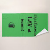 Fáj a faszom LAV-ot iszom! zöld törülköző Badhanddoek (Badhanddoek)