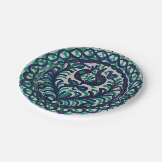  Fajalauza Granada Spaans aardewerk Boho Papieren Bordje (Gekanteld)