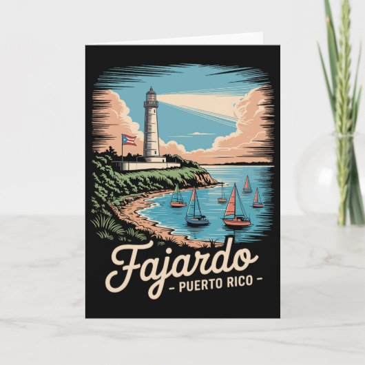 Fajardo Puerto Rico Souvenir Kaart (Voorkant)