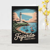 Fajardo Puerto Rico Souvenir Kaart (Gele Bloem)