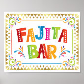 Fajita BAR Fiesta Party Sign Print (Voorkant)
