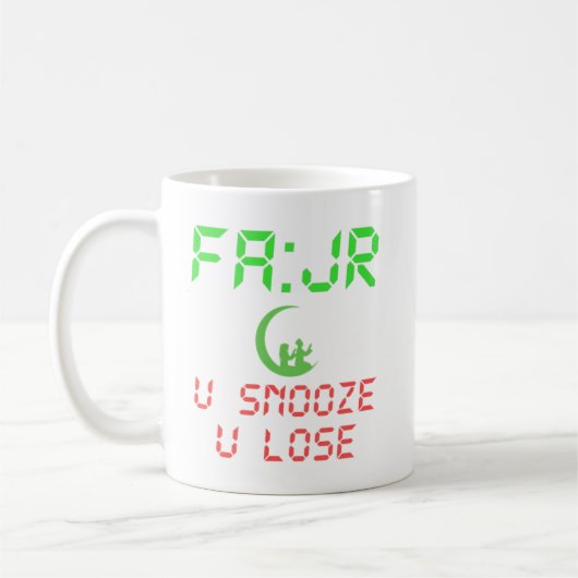 FAJR U SNOOZE JE VERLIEST KOFFIEMOK (Links)