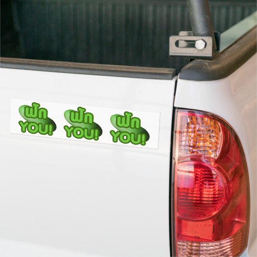 FAK JE! .. Groen vierkant (wintermeloen) Bumpersticker (Op Truck)