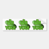 FAK JE! .. Groen vierkant (wintermeloen) Bumpersticker (Voorkant)