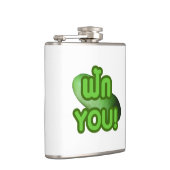 FAK JE! .. Groen vierkant (wintermeloen) Heupfles (Rechts)