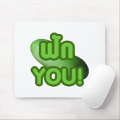 FAK JE! .. Groen vierkant (wintermeloen) Muismat (Met muis)