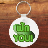 FAK JE! .. Groen vierkant (wintermeloen) Sleutelhanger (Voorkant)