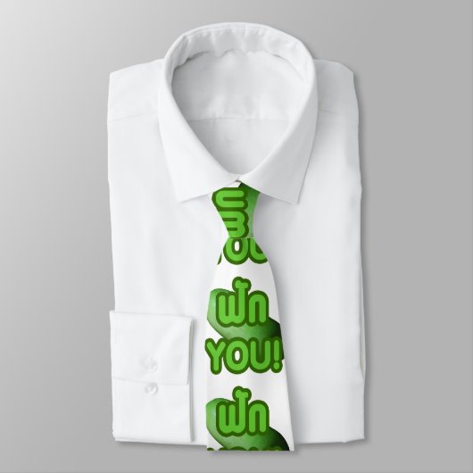 FAK JE! .. Groen vierkant (wintermeloen) Stropdas (Gebonden)