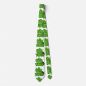 FAK JE! .. Groen vierkant (wintermeloen) Stropdas (Voorkant)