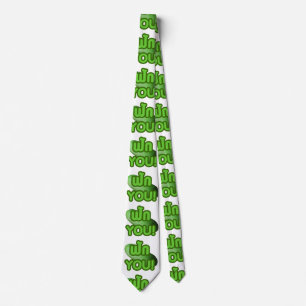 FAK JE! .. Groen vierkant (wintermeloen) Stropdas