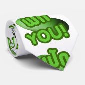 FAK JE! .. Groen vierkant (wintermeloen) Stropdas (Opgerold)