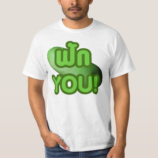 FAK JE! .. Groen vierkant (wintermeloen) T-shirt (Voorkant)