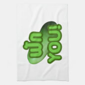 FAK JE! .. Groen vierkant (wintermeloen) Theedoek (Verticaal)