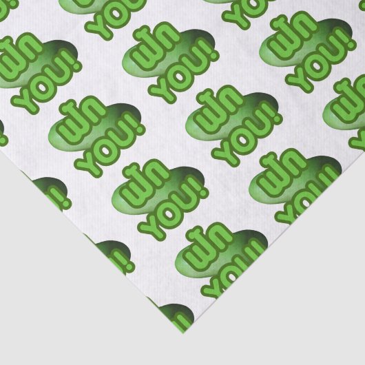 FAK JE! .. Groen vierkant (wintermeloen) Tissuepapier (Detail)