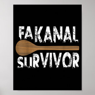 Fak Survivor - Grappig Hongaars Houten Zoon Erfgoe Poster