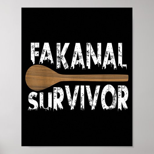 Fak Survivor - Grappig Hongaars Houten Zoon Erfgoe Poster (Voorkant)