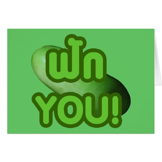 FAK YOU! ... Groene Squash (Wintermelon) Kaart (Voorkant Horizontaal)
