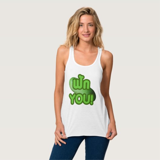FAK YOU! ... Groene Squash (Wintermelon) Tanktop (Volledige Voorkant)