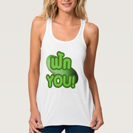 FAK YOU! ... Groene Squash (Wintermelon) Tanktop (Voorkant)