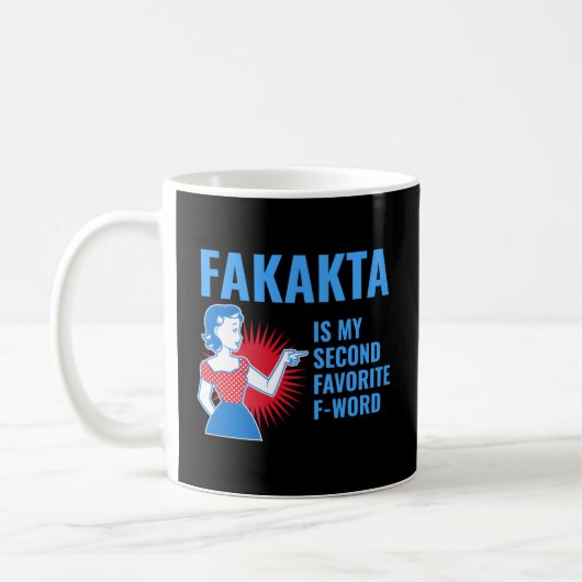 Fakakta is mijn tweede favoriete woord van Jiddisc Koffiemok (Links)