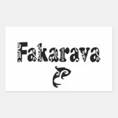 FAKARAVA II RECHTHOEKIGE STICKER (Voorkant)