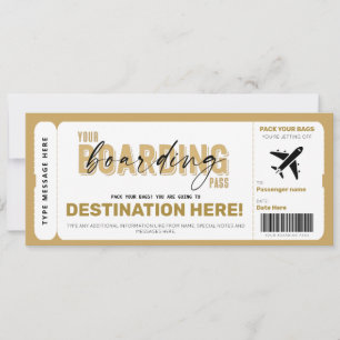 Fake Airplane Cicket Boarding Pass Voucher Kaart