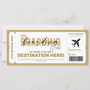 Fake Airplane Ticket Surprise boarding Pass Kaart