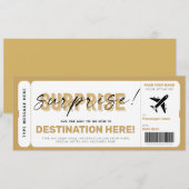 Fake Airplane Ticket Surprise boarding Pass Kaart (Voorkant / Achterkant)
