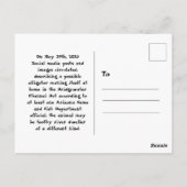 (Fake) Alligator zwemmen bij de London Bridge Briefkaart (Achterkant)