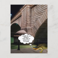 (Fake) Alligator zwemmen bij de London Bridge