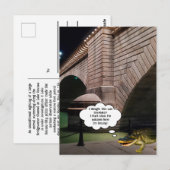 (Fake) Alligator zwemmen bij de London Bridge Briefkaart (Voorkant / Achterkant)