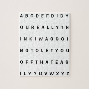 Fake Alphabet Frustrating Joke Legpuzzel