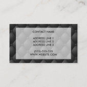 Fake Black en White Tufted Leather Visitekaartje (Achterkant)