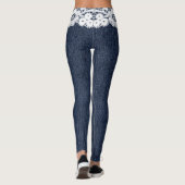 Fake Blue Jeans White Lace Denim Leggings (Achterkant)