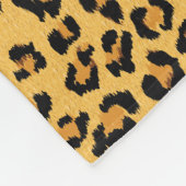 Fake bontluipaardprint in natuurlijke kleuren fleece deken (Hoek)