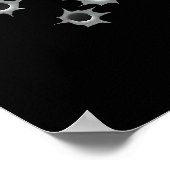 Fake Bullet Hole Funny Costume Graphic Design  Poster (Hoek)