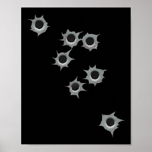 Fake Bullet Hole Funny Costume Graphic Design  Poster (Voorkant)