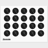 Fake Bullet Hole Funny Costume Graphic Design Ronde Sticker (Vel)