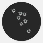 Fake Bullet Hole Funny Costume Graphic Design Ronde Sticker (Voorkant)