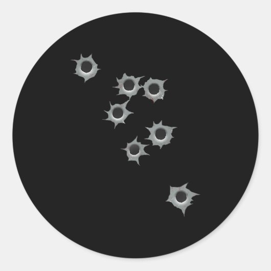 Fake Bullet Hole Funny Costume Graphic Design Ronde Sticker (Voorkant)